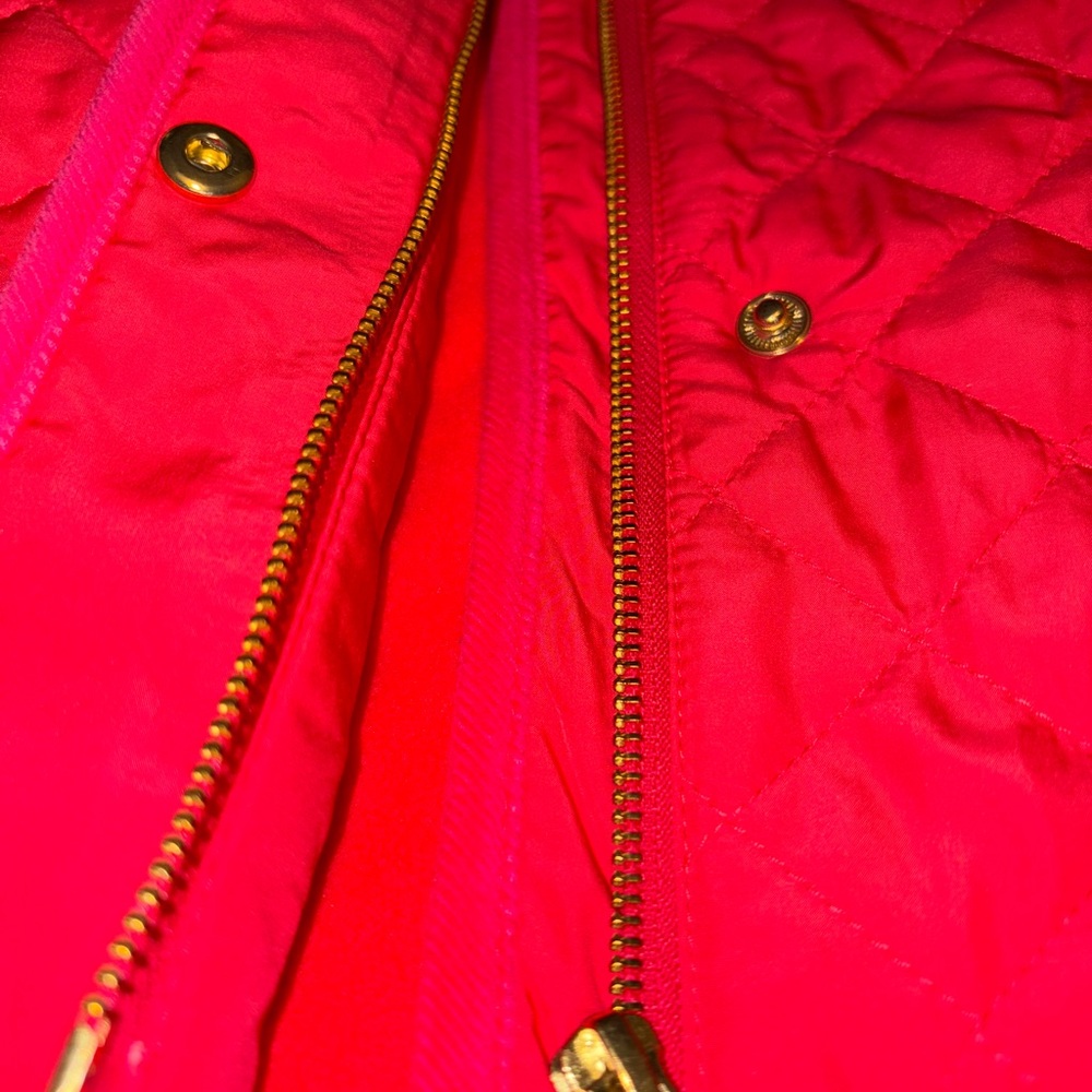Talbots Vibrant Pink Quilted Puffer Jacket